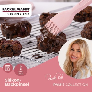 Pensula de bucatarie Fackelmann 26554 Silicon Pastel Roz Rezistenta la temperaturi - Img 2