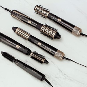 Perie cu aer cald Remington [incl. 2 accesorii: perie rotunda de 19 mm si 25 mm] Uscare si coafare (se usuca si se coafeaza pentru forma si plinatate ideala pentru parul scurt) 2 setari de caldura si suflanta, Airstyler AS7100, Negru - Img 8