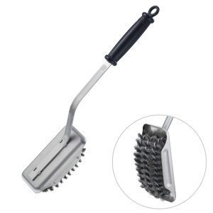 Perie de curatare pentru gratar ROSLE SlideX, inox, 47.5 cm, maner ergonomic - Img 2