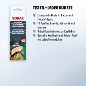 Perie de curatare SONAX TextilLederBurste, ergonomica, 1 buc, pentru textile si piele - Img 4