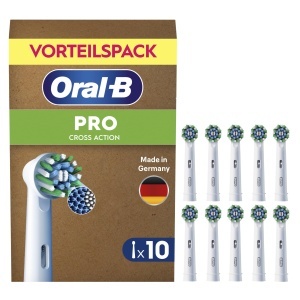 Perie de dinti electrica Oral-B Pro CrossAction, 10 bucati, alb