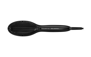Perie de indreptat Rowenta x Karl Lagerfeld CF582L | pentru toate tipurile de par | Netezire usoara si rapida | Delicat cu parul | Acoperire ceramica | Functia Ion |Negru/Rosu - Img 2