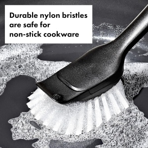 Perie de Spalat OXO cu Cap Intercambiabil, Nylon, Inox, Riscut - Img 2