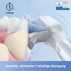 Perie electrica MOVA Fresh Pro 3DClean, 2 capete de perie, 30 zile autonomie, argintie - Img 3