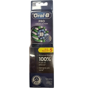 Perie electrica Oral-B Cross Action, 5 capete de schimb, unghi de 16, negru