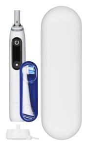 Perie electrica Oral-B iO 6S White, 1 cap de periere, 1 etui de calatorie
