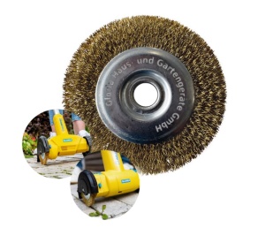 Perie pentru articulatii GLORIA din sarma de otel - perie de schimb originala pentru MultiBrush si WeedBrush | Perie de sarma pentru curatarea chitului si indepartarea buruienilor | Compatibil cu Gloria Electric Grout Cleaner | O 11 cm