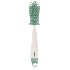 Perie pentru curatarea biberoanelor Beaba Salbeigrun silicon flexibil maner ergonomic
