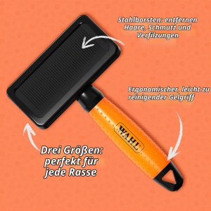 Perie Slicker pentru Caini si Pisici Wahl, Medie, Maner Ergonomic, Perii din Otel - Img 6