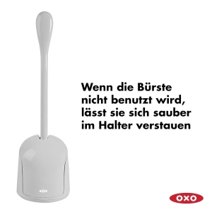Perie WC OXO Good Grips Compacta cu Suport, Culoare Gri, Design Ergonomic - Img 2