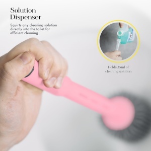 Perie WC Swan SWFC1001QOCN cu Dispenser Refill, Silikon Anti-Verificare, Roz - Img 3