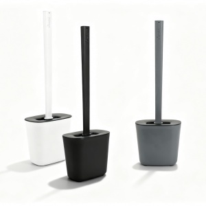 Perie WC Vileda cu recipient, culoare gri, dimensiuni 13 x 9 x 45,5 cm - Img 3