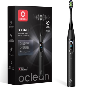 Periuta de dinti electrica Oclean X Elite 10, 5 moduri, 40 zile autonomie, negru