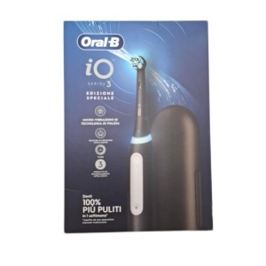 Periuta de dinti electrica Oral-B iO 3, neagra, cu senzor de presiune si 3 moduri de curatare