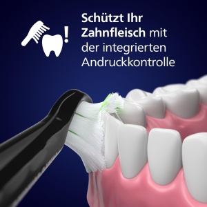 Periuta de dinti electrica Philips Sonicare 5300, periuta de dinti sonica cu 2 niveluri de intensitate, control al presiunii, EasyStart, Smartimer si BrushPacer, negru, model HX7101/01 [Tehnologie noua] - Img 5