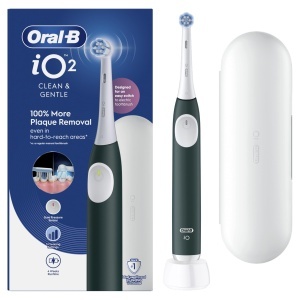 Periuta electrica Oral-B iO 2, 1 cap de rezerva, etui de calatorie, tehnologie de curatare avansata