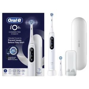 Periuta electrica Oral-B iO 6N, Alb, cu etui de calatorie