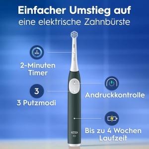 Periuta electrica Oral-B iO Series 2, 3 moduri de curatare, verde, cu etui de calatorie - Img 5
