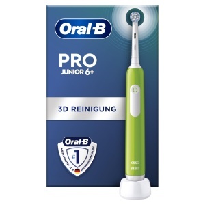 Periuta electrica pentru copii Oral-B Pro Junior, 6, Verde, cu timer