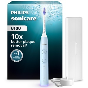 Periuta electrica Philips Sonicare 6100 HX740602 2 moduri de curatare 3 niveluri de intensitate Albastru deschis