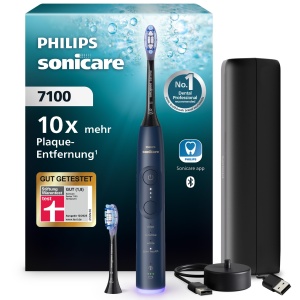 Periuta electrica Philips Sonicare 7100 HX742301, 4 moduri de curatare, 3 intensitati, albastru marin