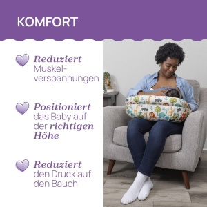 Perna de alaptare Boppy Deluxe, ergonomica, cu husa detasabila, 0 luni - Img 3
