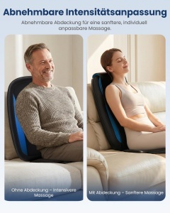 Perna de masaj COMFIER Shiatsu, cu functie de caldura si vibratii, pentru spate si umeri - Img 5