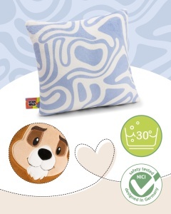 Perna NICI King Kimari 30x30cm - Culoare maro, Design leu prietenos - Img 4