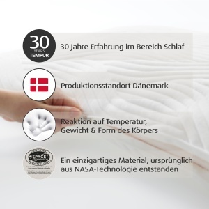Perna TEMPUR Comfort Medium, 40 x 80 cm, material avansat - Img 5