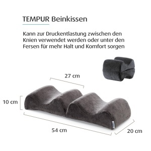 Perna TEMPUR Memory Foam Beinkissen Anthrazit Suport pentru Picioare Husa Lavabila - Img 2
