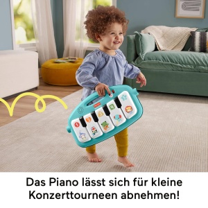 Pernita de joaca Fisher-Price Kontrast Kick Play, muzica, 10 jucarii, multicolor - Img 6
