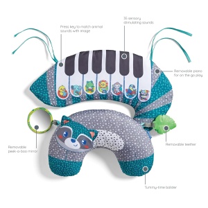 Pernita pentru timpul pe burtica Infantino 3-in-1 cu pian, 20 melodii, suport confortabil - Img 7