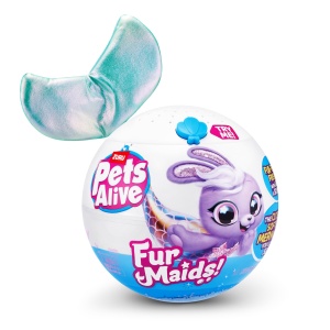 Pets Alive Furmaids by ZURU Sirena, Plus, Interactiv, Lumina si Sunet, Jucarie pentru Fetite (Catelus Verde) - Img 2
