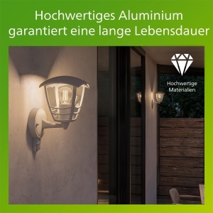 Philips Creek Aplica de Exterior Alba IP44 Aluminiu cu Senzor de Miscare - Img 7