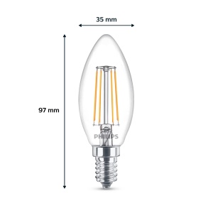 Philips LED Classic E14 40W Lumina calda 2700K 2 bucati - Img 3