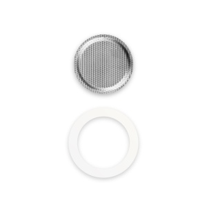 Piese de schimb Bialetti Ricambi 2 cesti Inel silicon si placa otel inoxidabil Gri - Img 2
