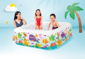 Piscina Gonflabila Intex 57471NP, 159x159x50 cm, Vinil Multicolor - Img 3