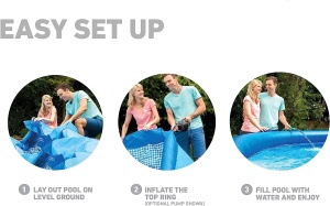 Piscina gonflabila Intex 8FT x 24IN, culoare albastra, material de calitate - Img 8
