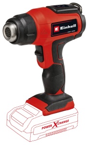 Pistol de aer cald Einhell TE-HA 18 Li Solo 18V 2 trepte de temperatura