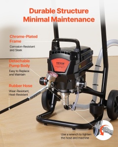 Pistol de vopsit electric VEVOR RP8628 Plus 950W 3000 psi furtun 15m - Img 5