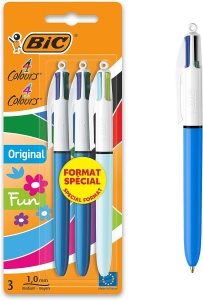 Pix BIC 4 Culori Original Fun, 4 nuante, ideal pentru birou si scoala