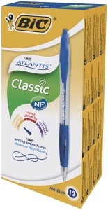 Pix BIC ATLANTIS Classic, 1.0 mm, albastru, cu mina schimbabila - Img 5