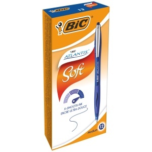 Pix BIC Atlantis Soft, albastru, 0.32 mm, 12 bucati