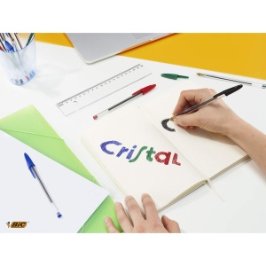 Pix BIC Cristal Original, 100 bucati, culoare albastra, grosime 0,4 mm - Img 8