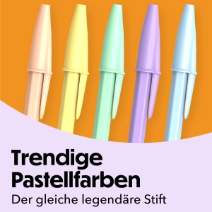 Pix BIC Cristal Pastell cu mina refillabila, 1.0 mm, 10 culori pastel - Img 2