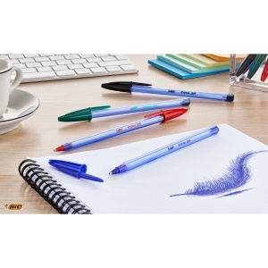 Pix BIC Cristal Soft 0.35 mm, 50 bucati, culoare rosie - Img 2