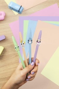 Pix BIC Vibbies Cristal, 10 Motive Animale, Strichstarke 0,32 mm, Albastru - Img 7