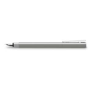 Pix Faber-Castell Neo Slim din otel inoxidabil argintiu, cu varf Extra Fina - Img 2