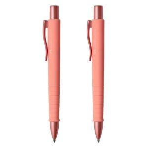 Pix Faber-Castell Poly Ball Urban Coral, 2 bucati, ergonomici, cu mina XB
