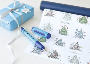 Pix pentru stanga Faber-Castell Scribolino, albastru, ergonomic, ideal pentru incepatori - Img 4